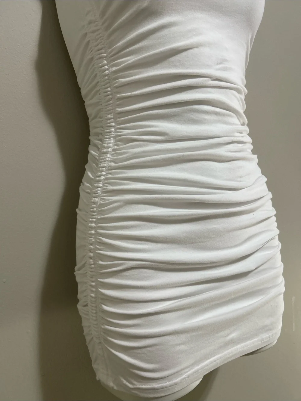 TNA White Ruched Tank Mini Dress - Picture 4 of 9